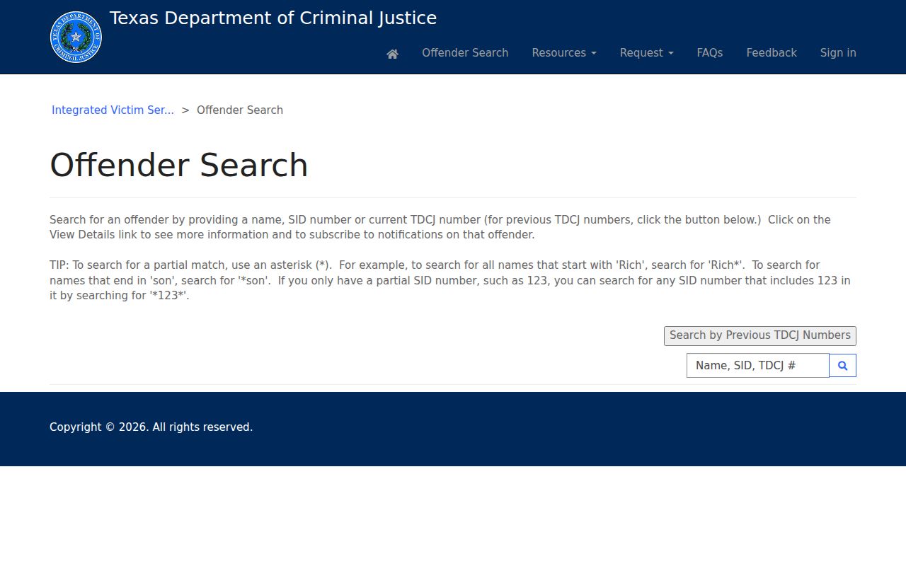 Grimes County arrest history TDCJ offender search