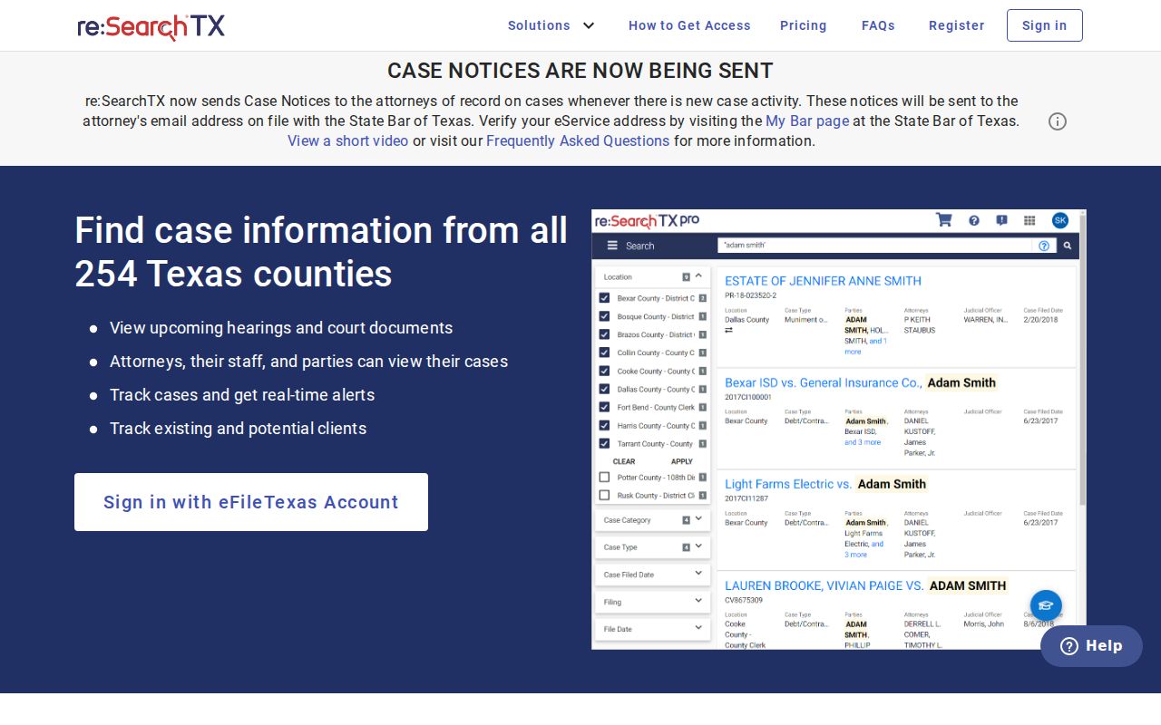 Grimes County criminal court cases re Search TX portal